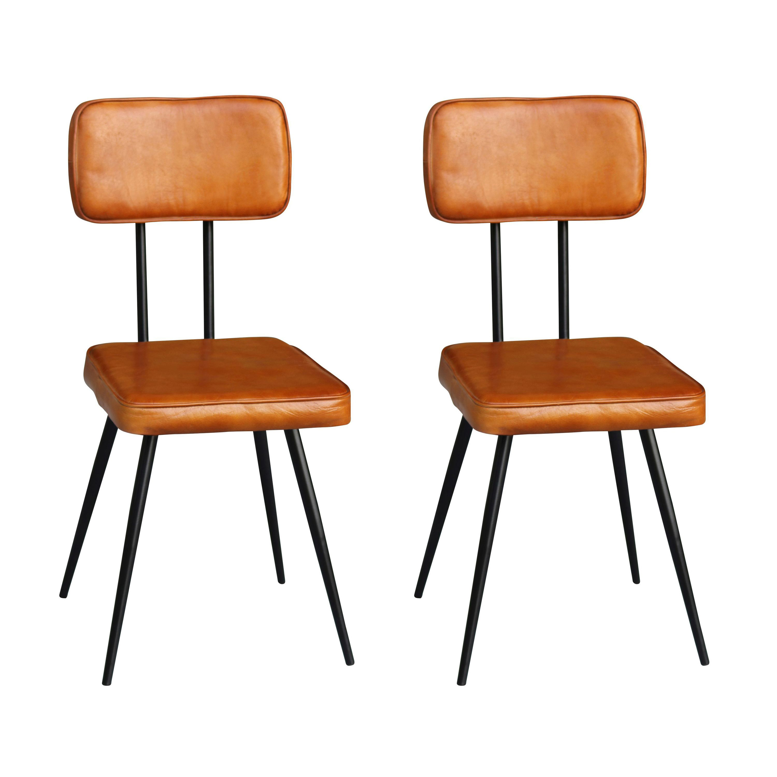 Esszimmerstuhl Leder EMMA 2er Set