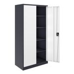 Filing cabinet with 5 shelves 90 x 180 cm white/anthracite