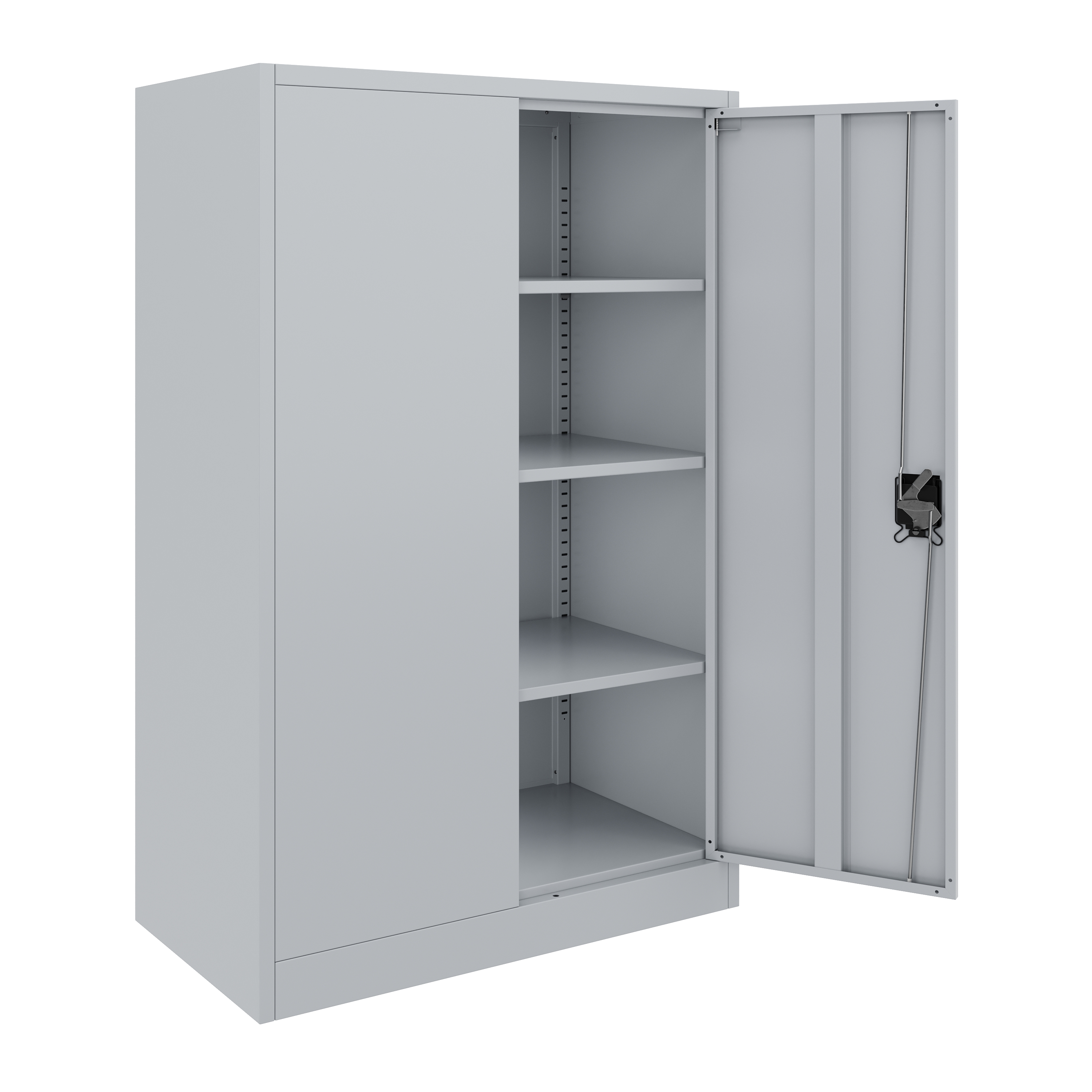 Aktenschrank mit 4 Böden 90 x 140 cm grau