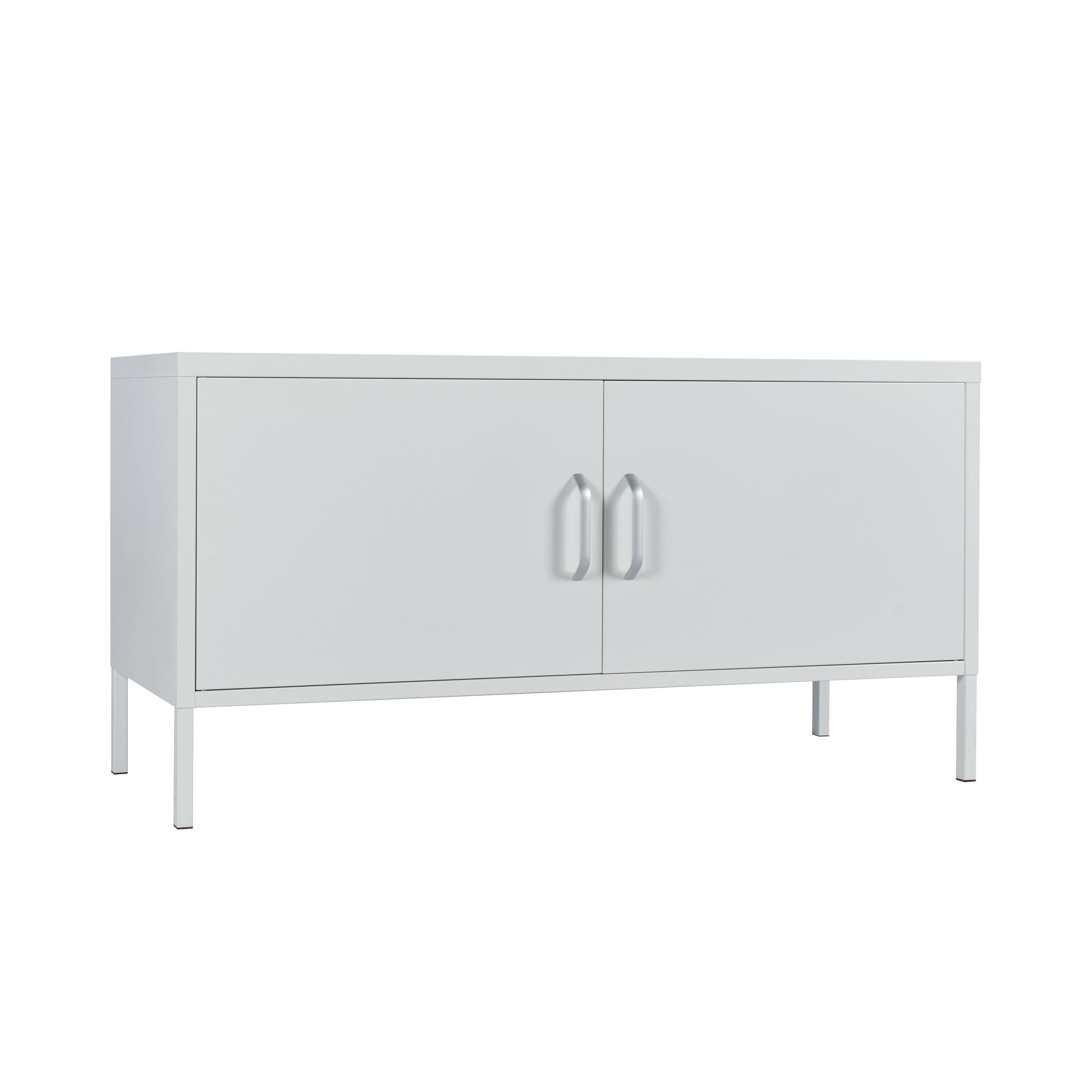 Sideboard Metall KLAUS 115 x 59 cm weiss