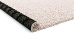 Hochflor Teppich 160 x 230 cm creme aufgerollt