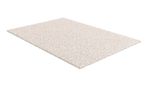 Hochflor Teppich 160 x 230 cm creme seitliche Ansicht