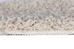 Hochflor Teppich 160 x 230 cm creme Nahaufnahme Seite