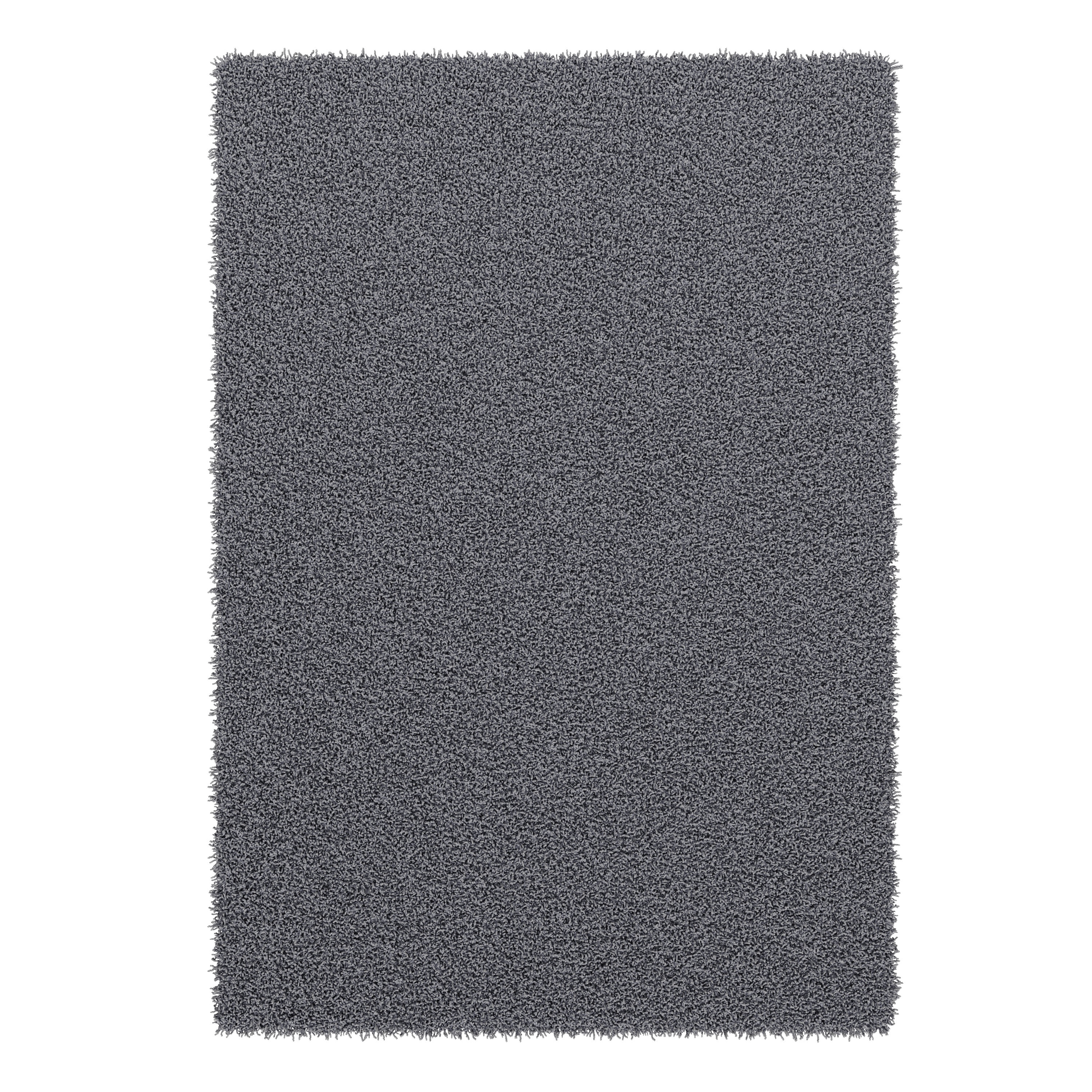 Hochflor Teppich 200 x 290 cm grau