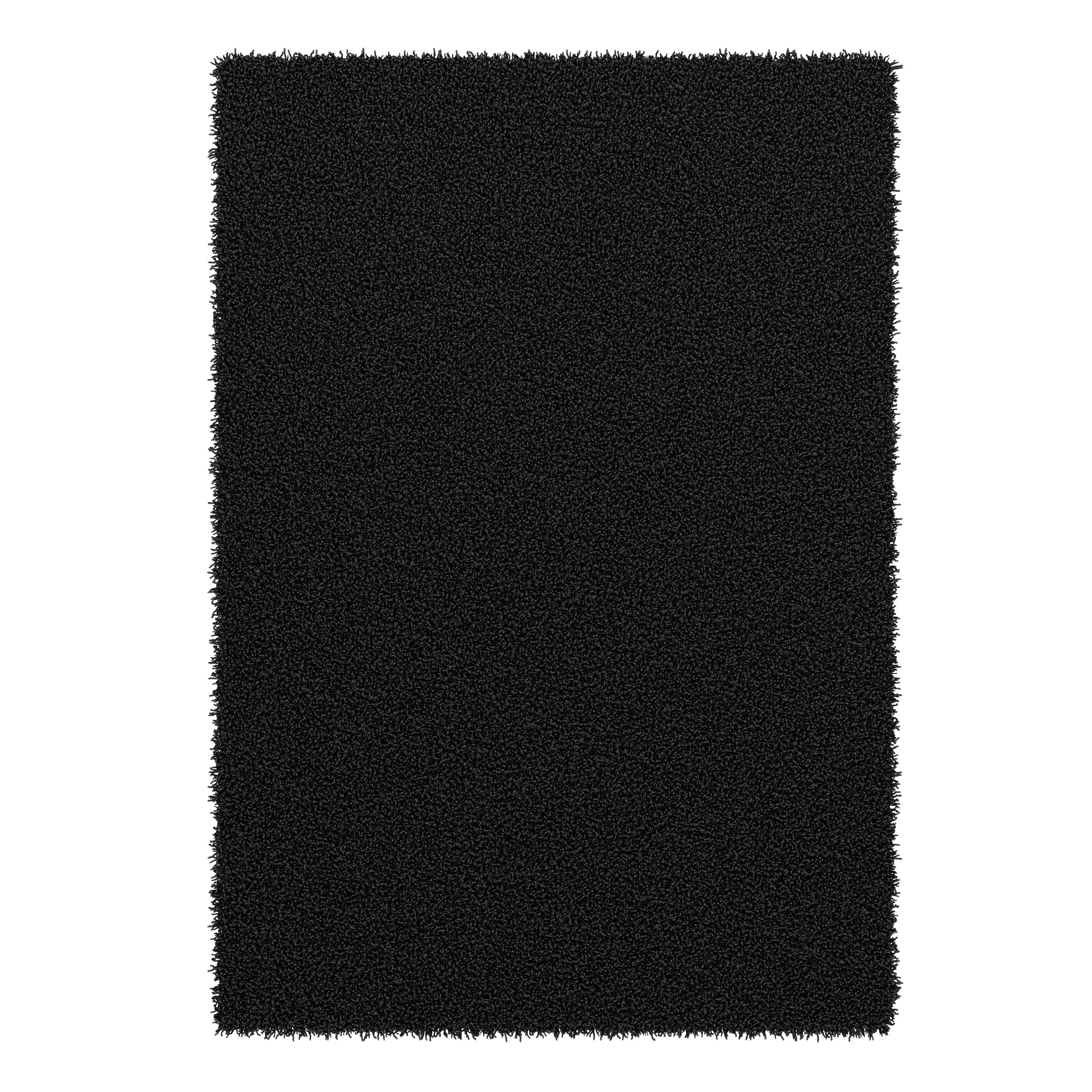 Hochflor Teppich 240 x 340 cm anthrazit