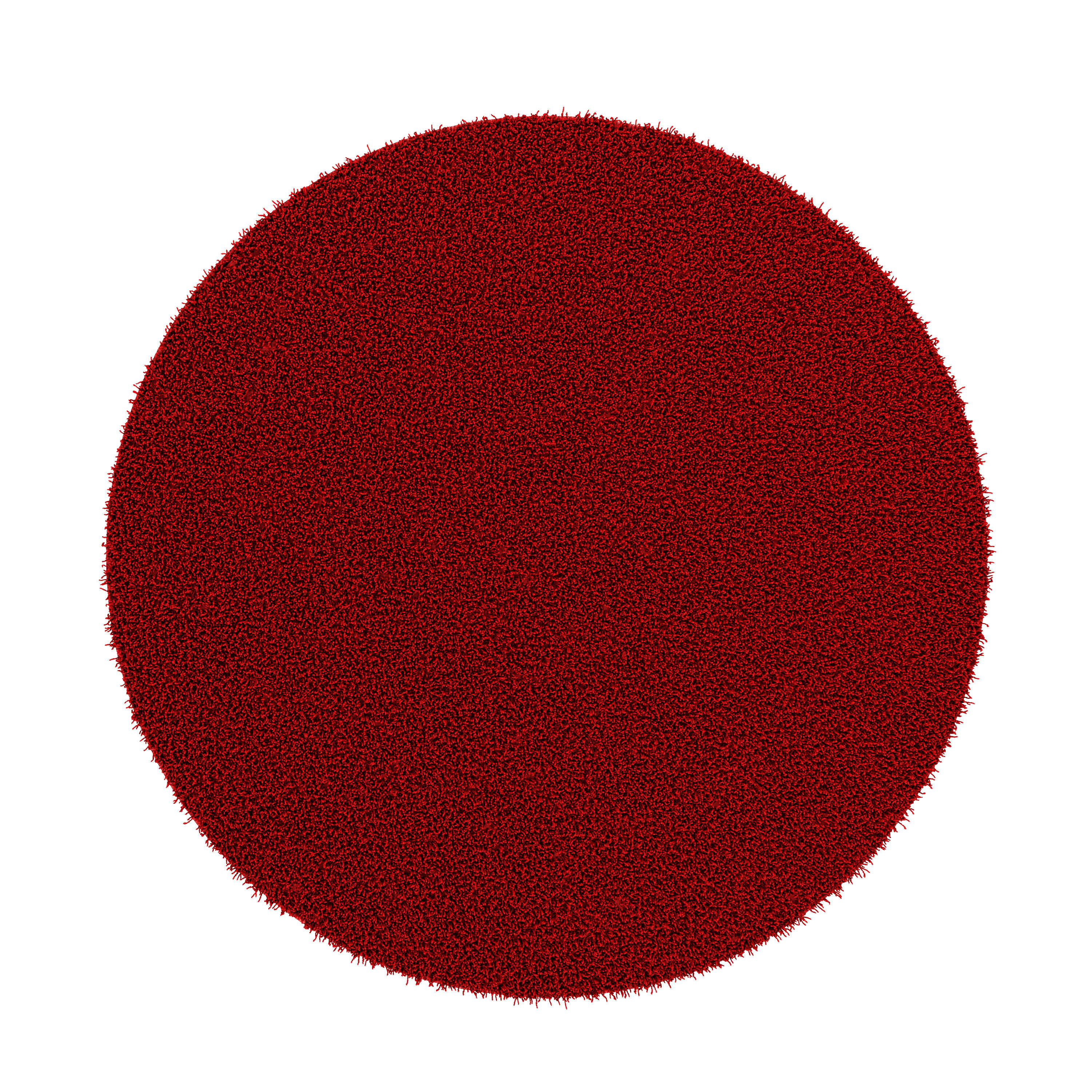 Hochflor Teppich rund 120 cm rot