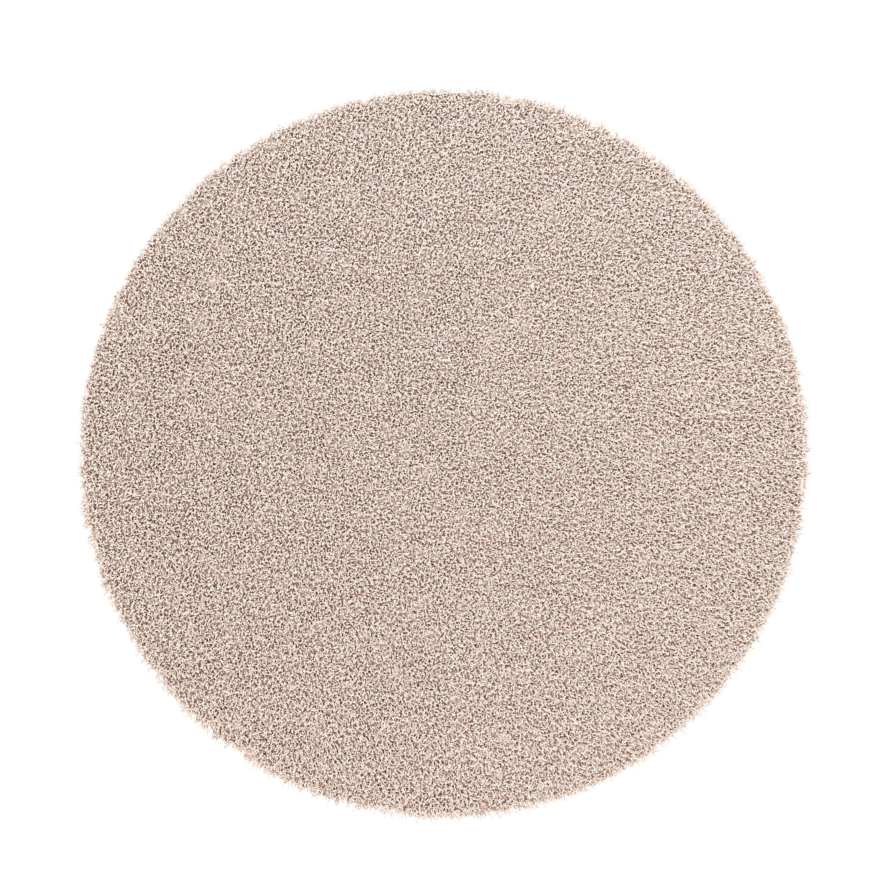 Image of Hochflor Teppich rund 120 cm creme
