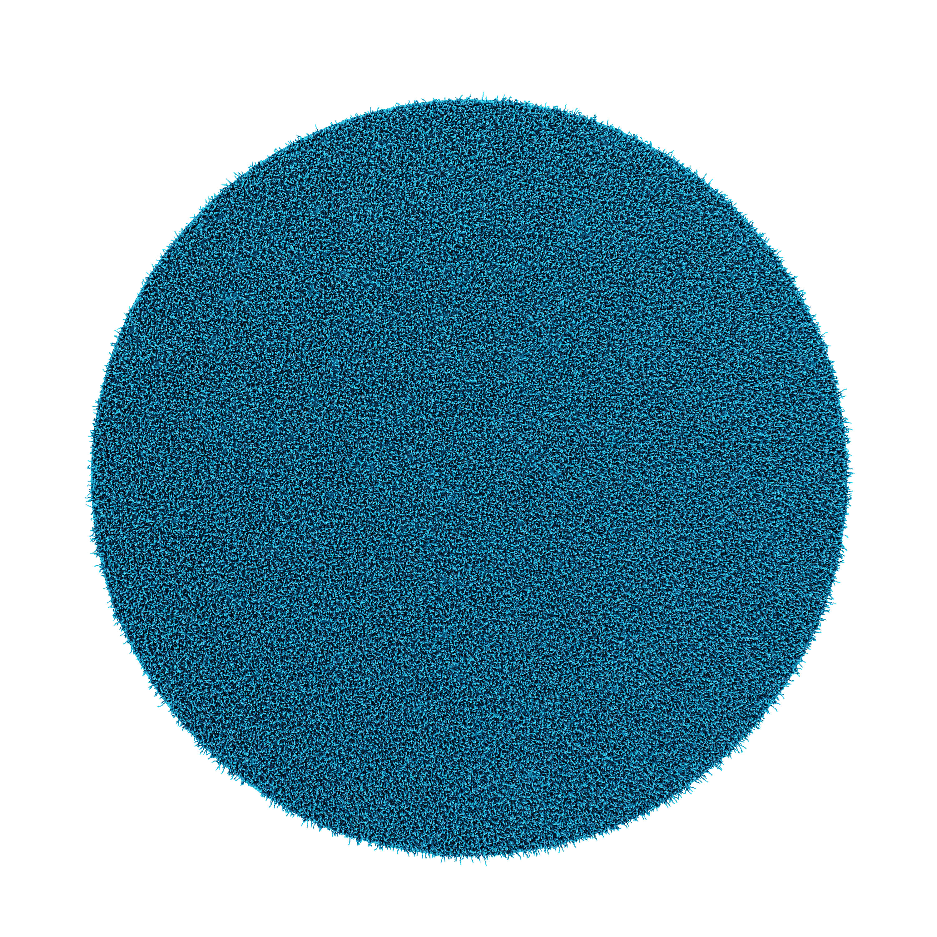 Hochflor Teppich rund 120 cm türkis