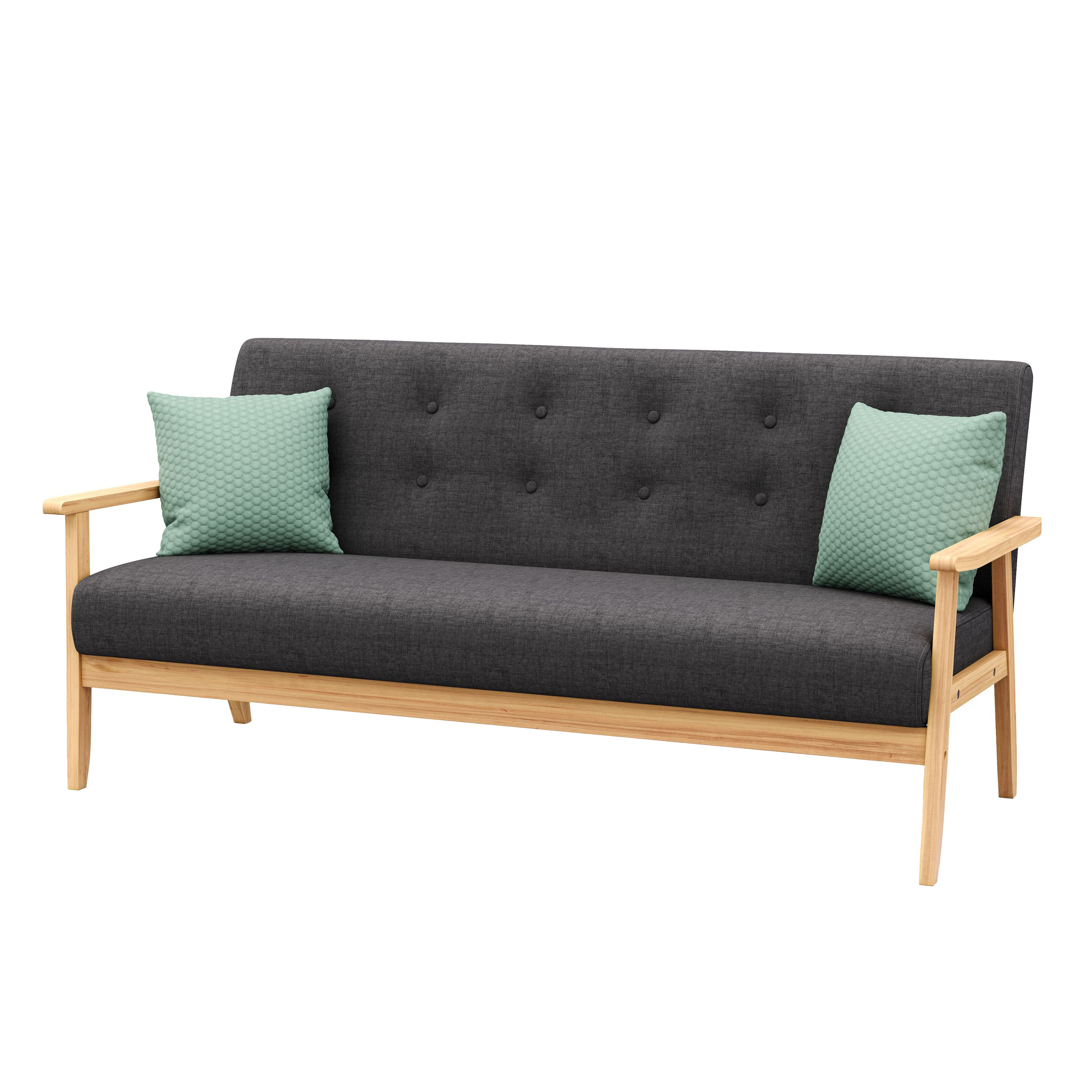 Sofa EDDY 3-Sitzer anthrazit