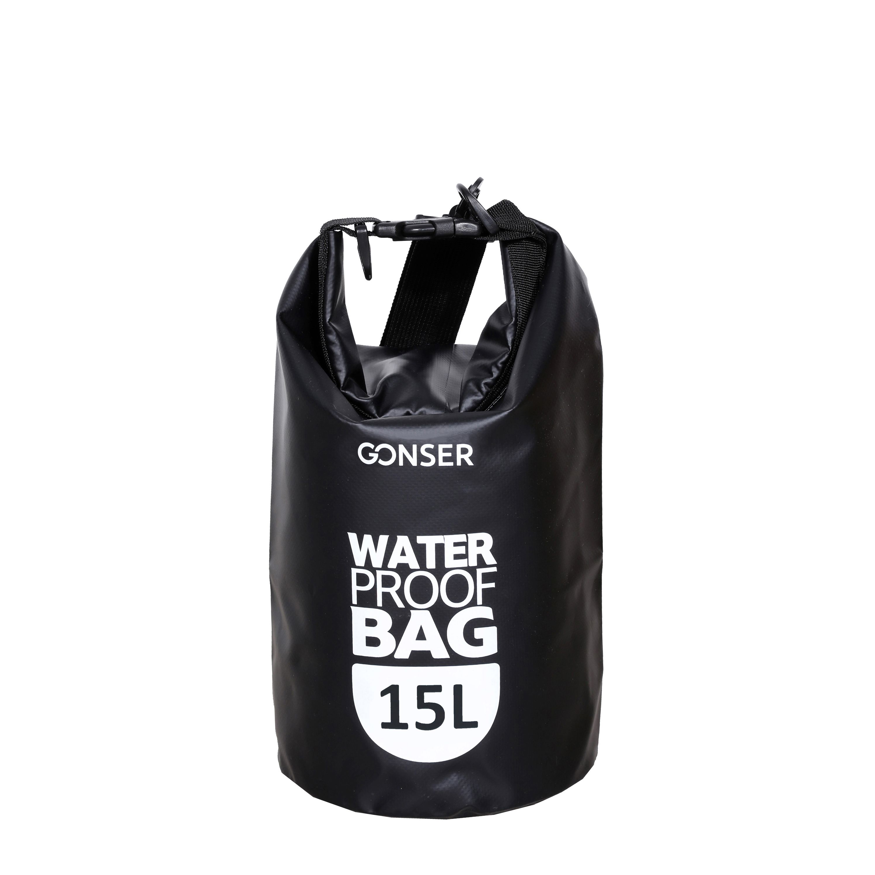 Dry Bag Tasche wasserdicht schwarz 15L