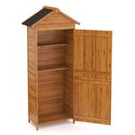 Gerätehaus aus Holz 79 x 49 x 190 cm schräge Ansicht