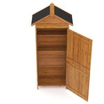 Gerätehaus aus Holz 79 x 49 x 190 cm Vogelperspektive