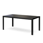 Gartentisch ENZI 180 x 90 cm schwarz