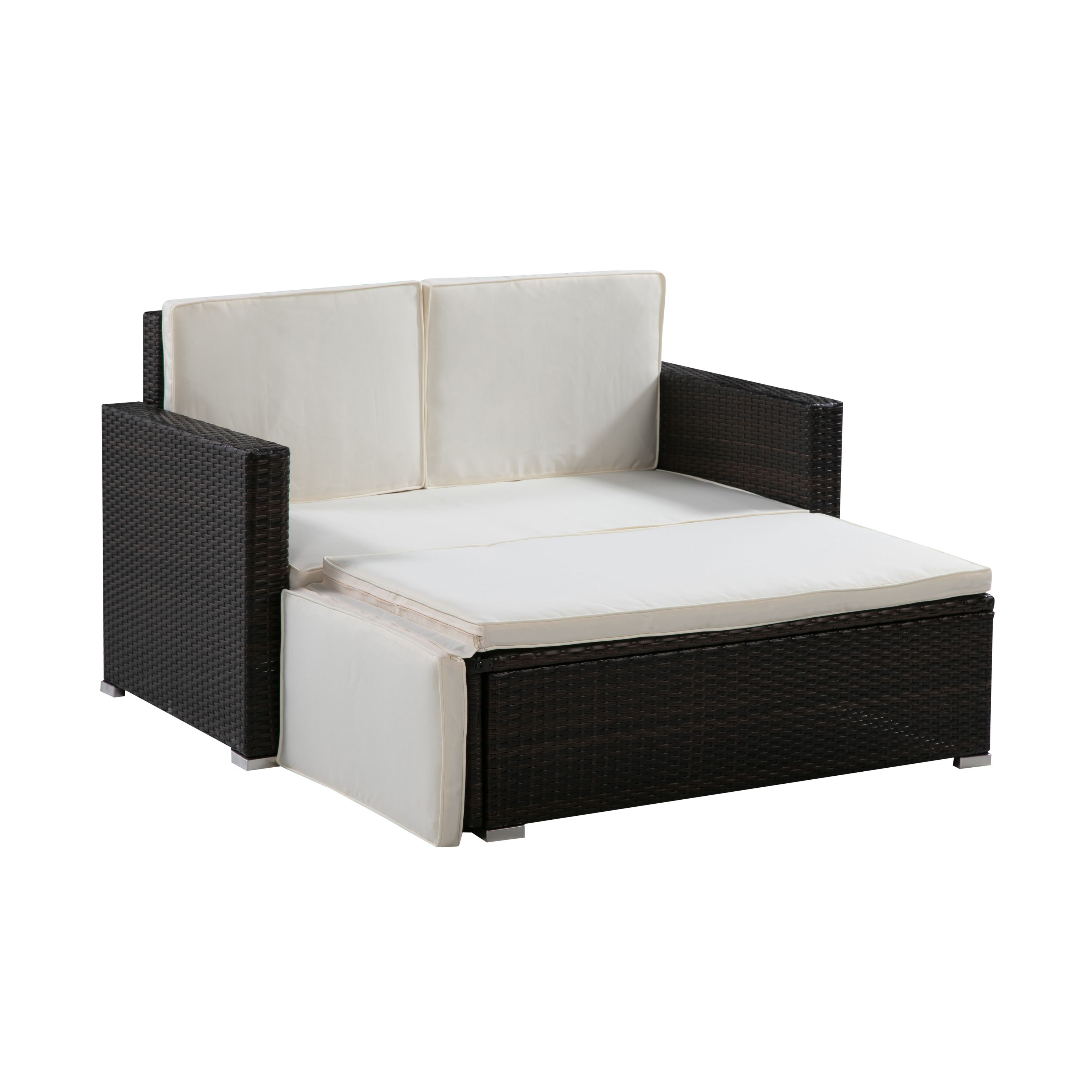 Gartenmöbel Set MONTEREY braun/beige