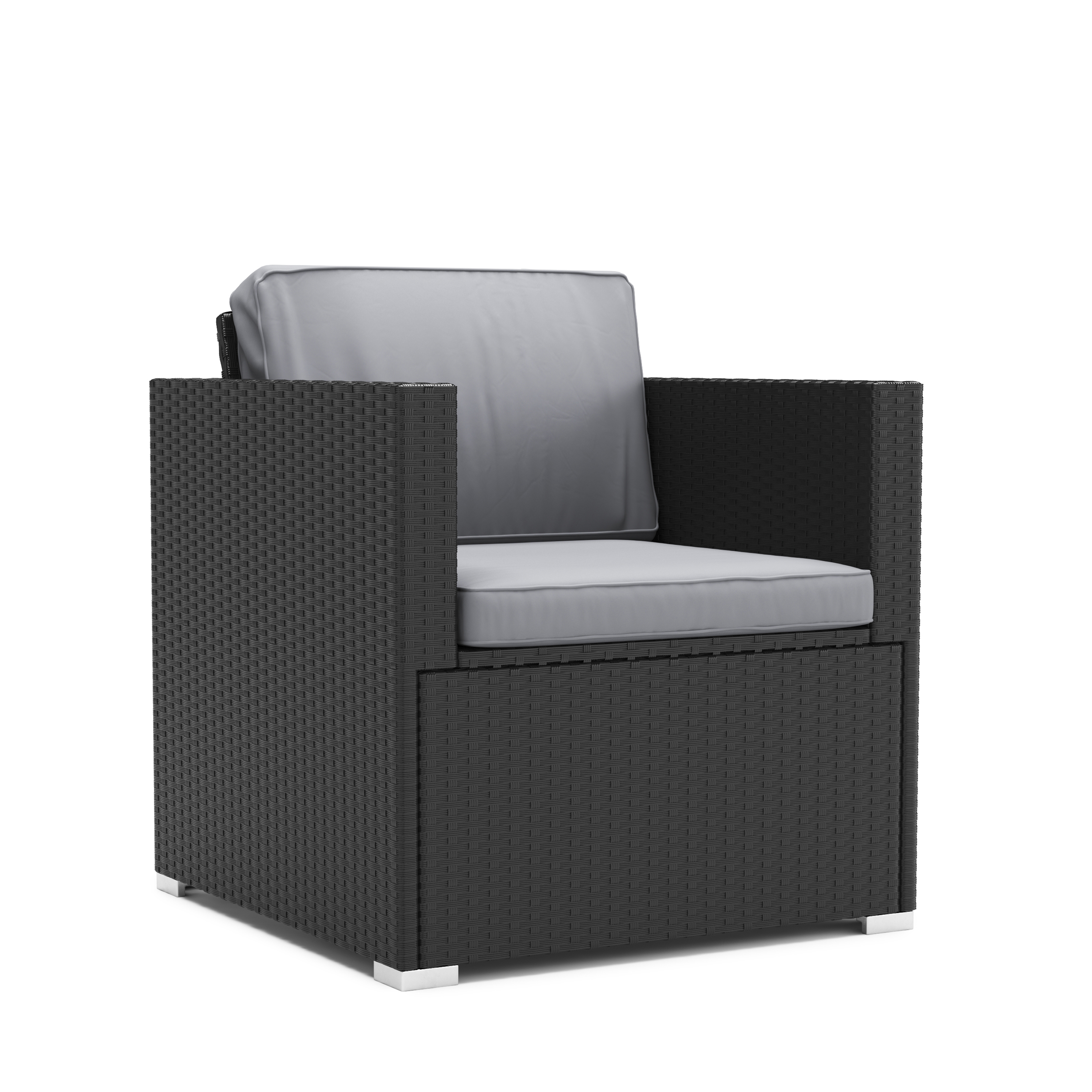 Rattansessel KOS schwarz/anthrazit