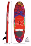 Stand Up Paddle RAINBOW 244 cm Masse