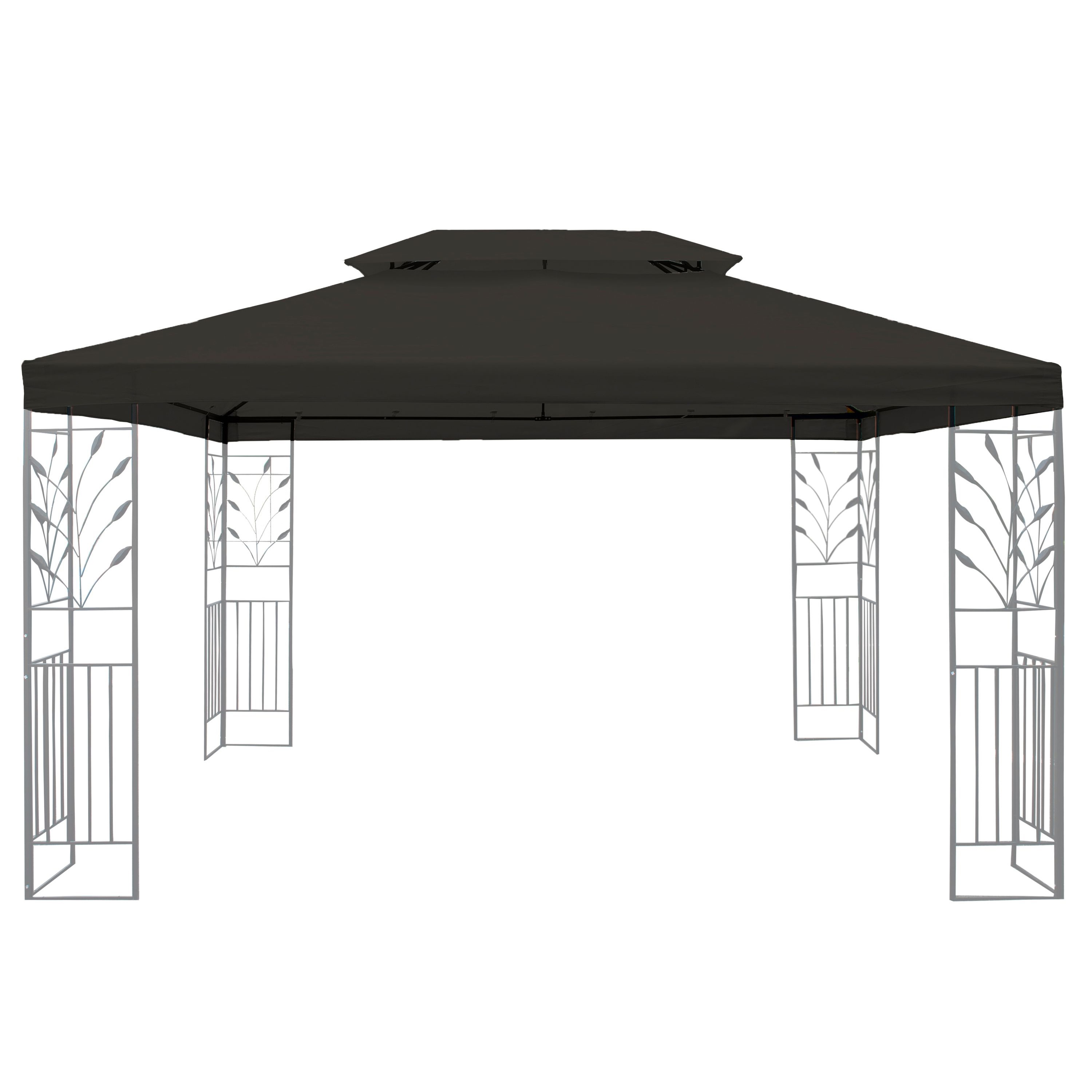 Dach Gartenpavillon LAVEN 4 x 3 m anthrazit