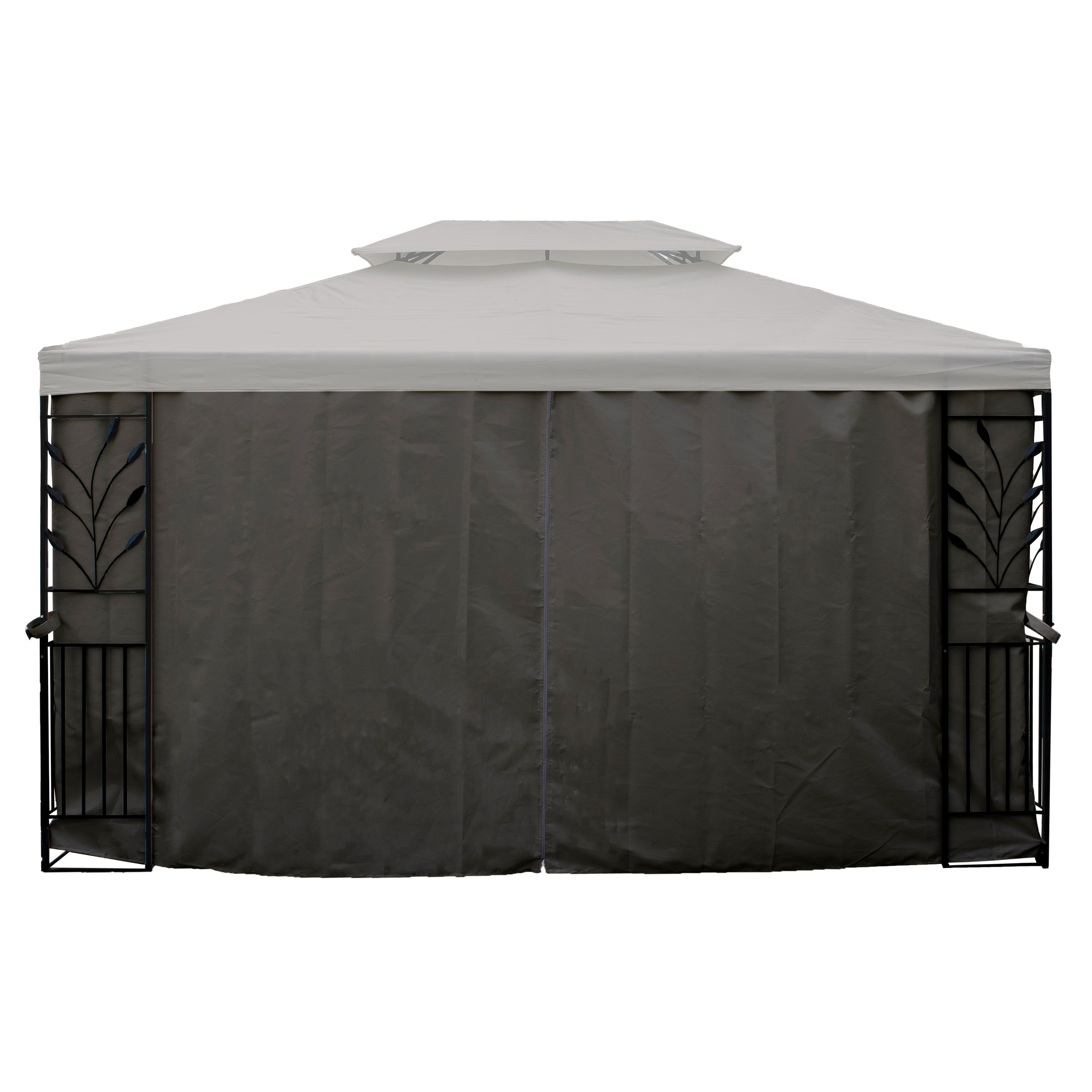Seitenwände Gartenpavillon LAVEN 4 x 3 m anthrazit