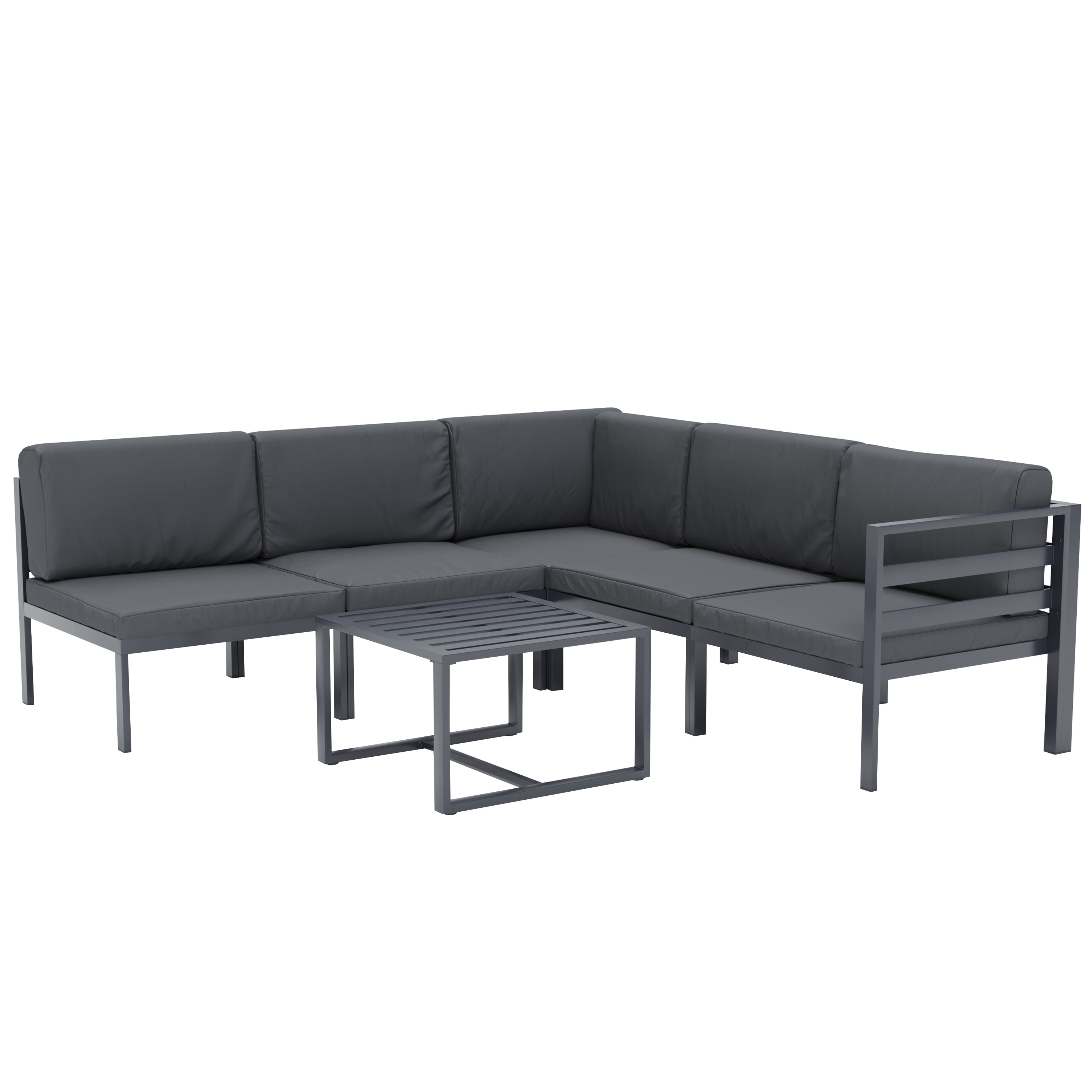 Lounge SAMBIA 6-teilig anthrazit