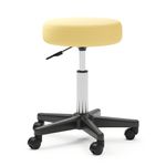 Tabouret à roulettes jaune