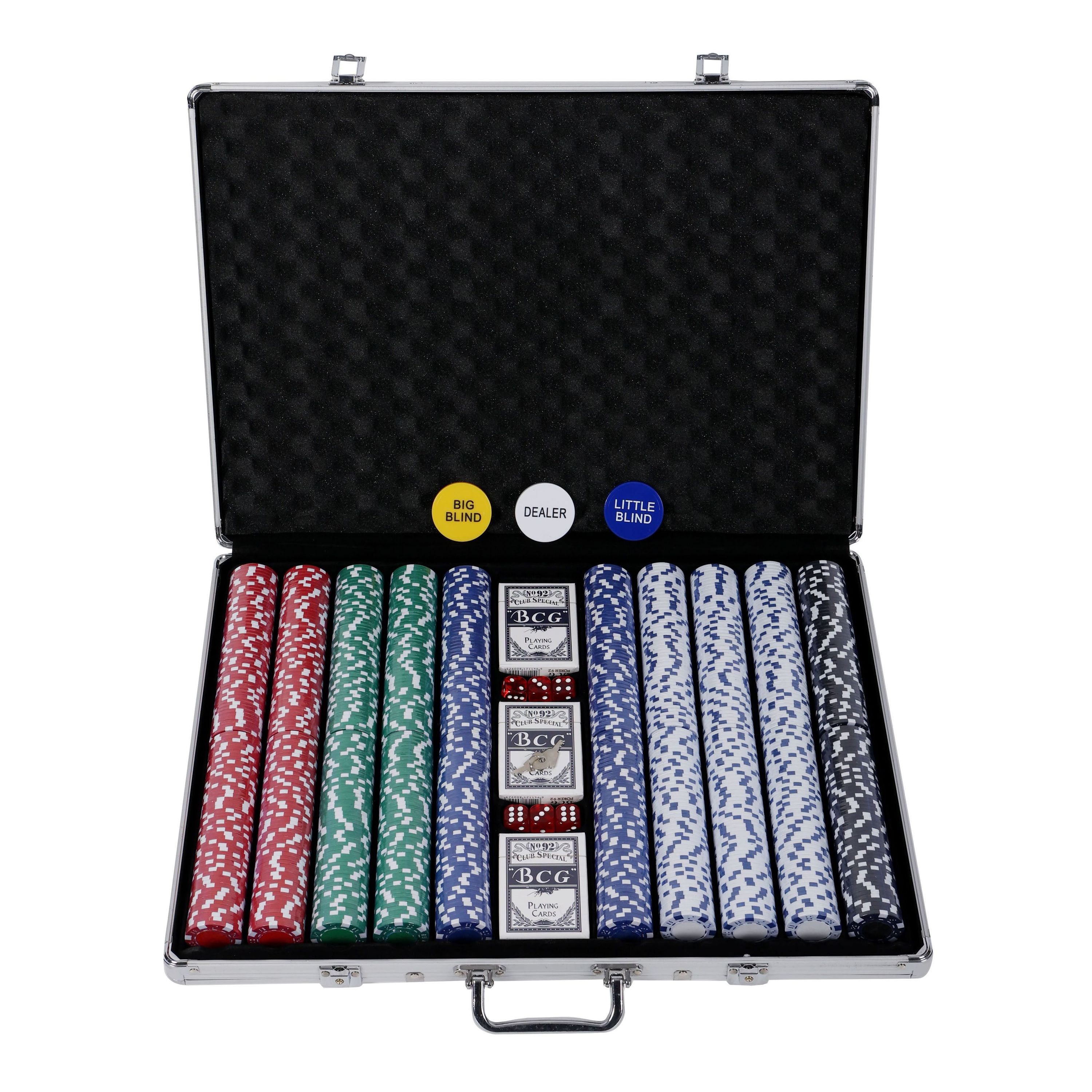 Pokerkoffer mit 1000 Chips