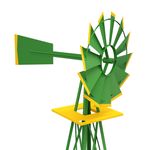 Windrad grün 125 cm Nahaufnahme seitlich
