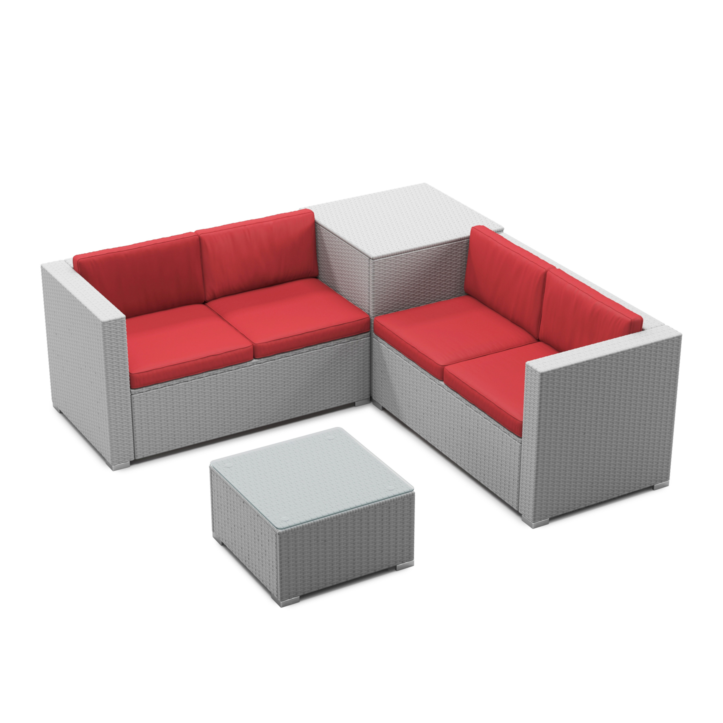 Kissenbezüge für Rattanlounge SAN MARINO bordeaux