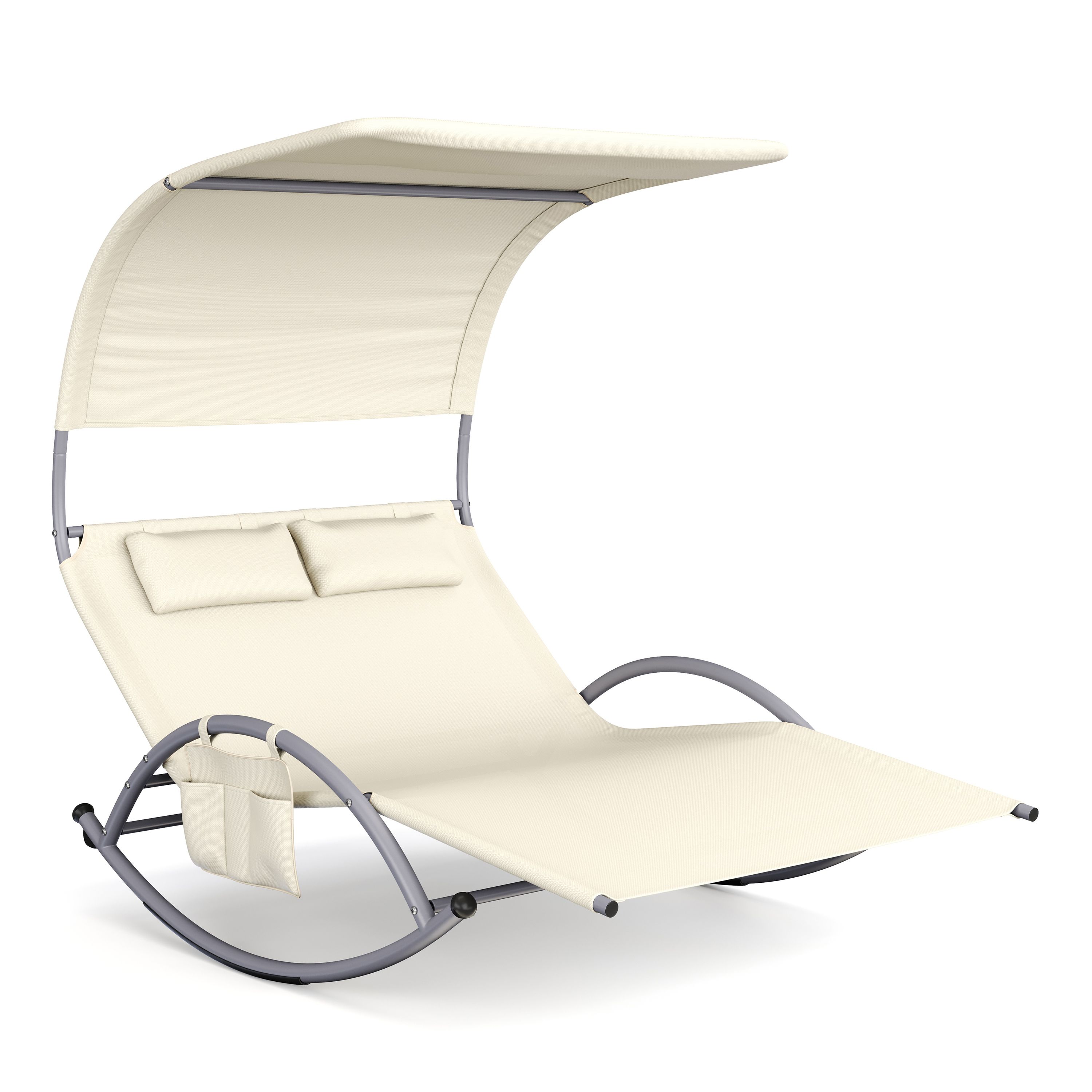 Sonnenliege Schaukelstuhl 2 Personen beige