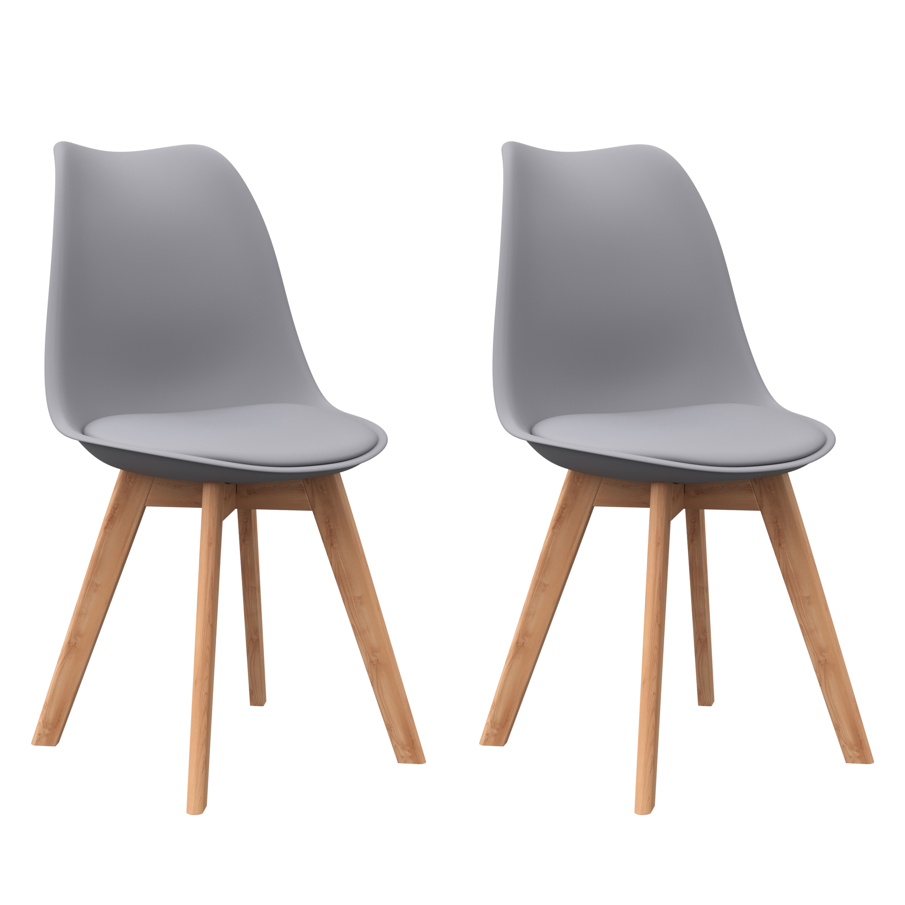 Esszimmerstuhl AMELIA 2er Set grau