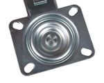 Schwerlast Vollgummi Transportrollen schwarz 80 mm Nahaufnahme Oberseite