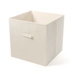 Boîte de rangement 33 x 33 cm beige 2 pcs