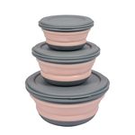 Bowl set foldable 3 pcs pink