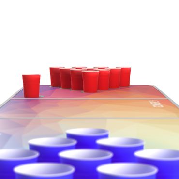 Table Beer Pong 240x70x60 Cm – Aluminium MDF Pliable – Étanche Avec 2 Chiffons – Jeux De Soirée Intérieur/extérieur