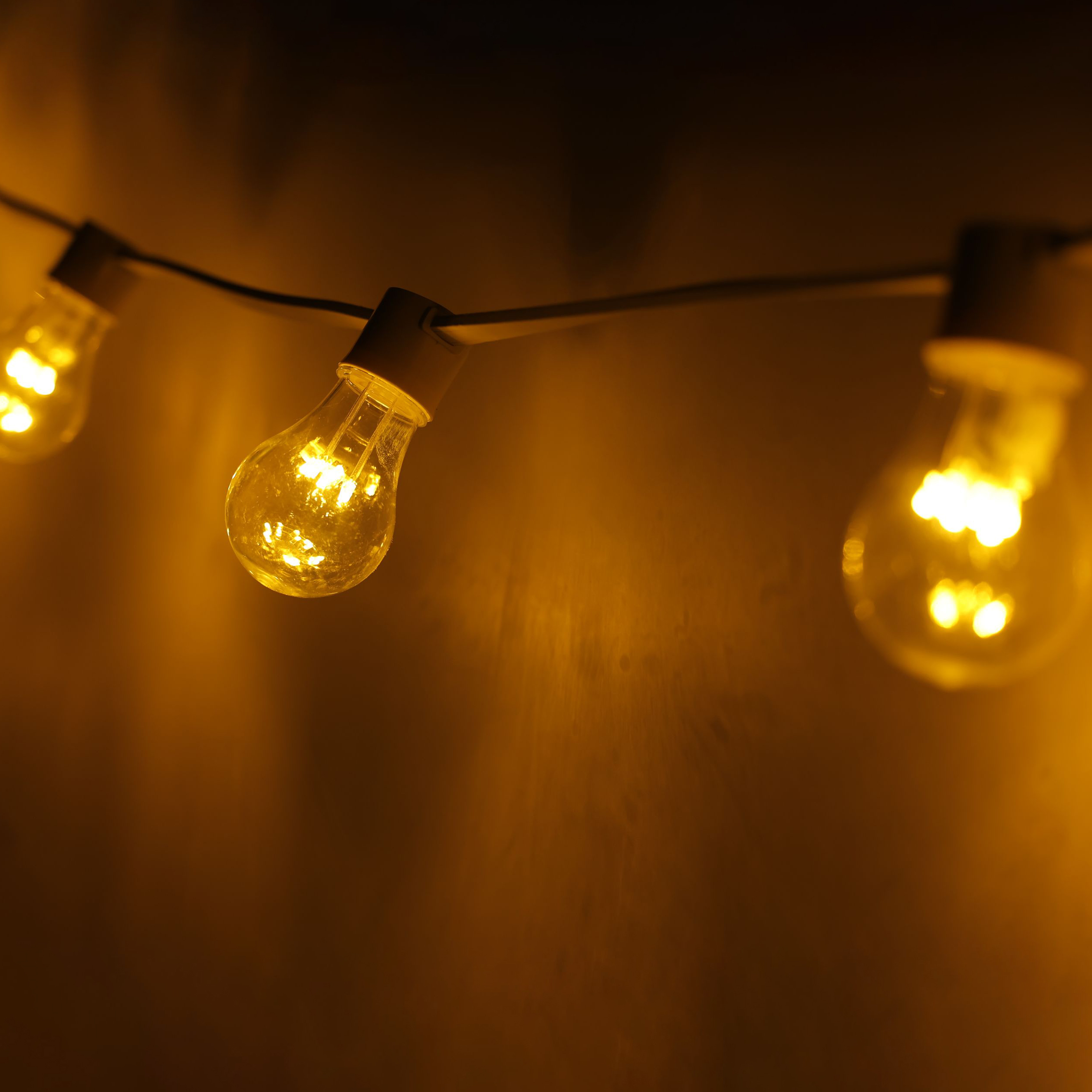 LED Lichterkette 10 Glühbirnen warmweiss