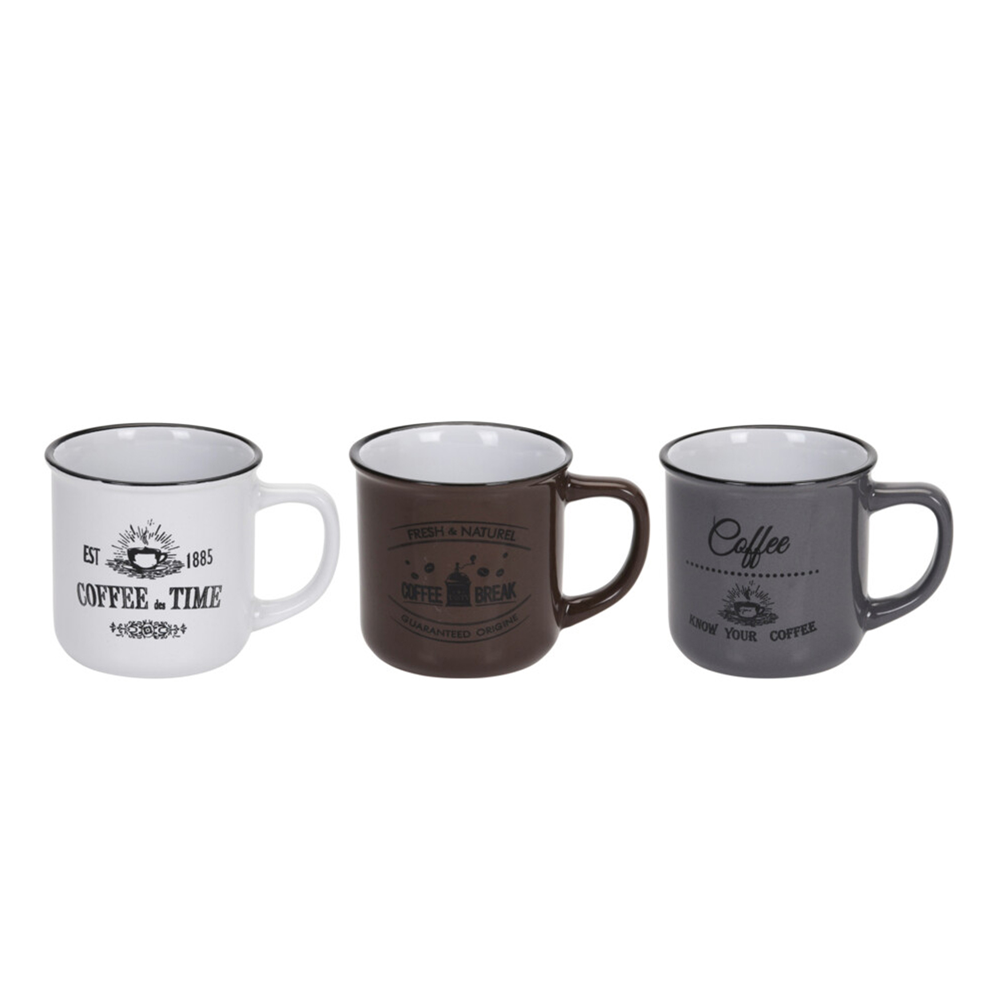 Tasse Porzellan 3er Set 330 ml
