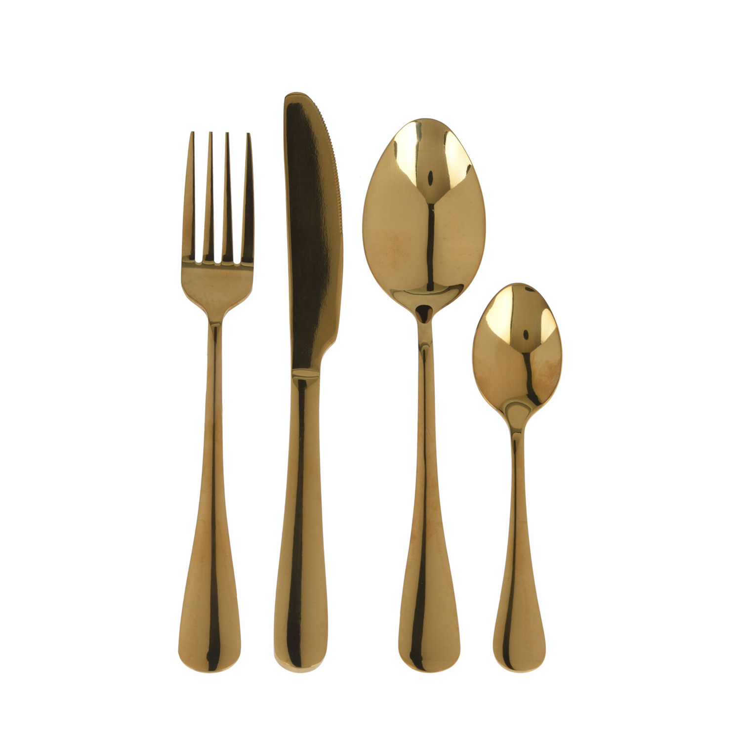 Besteck Set 16-teilig gold