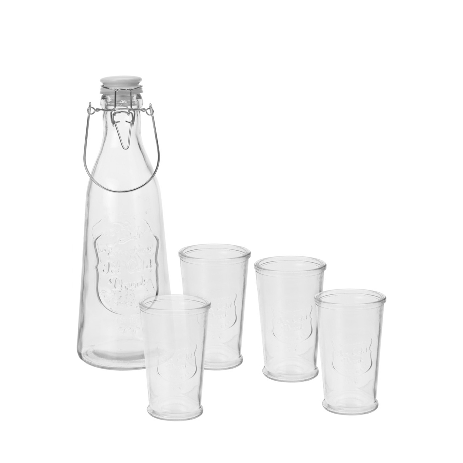 Gläser mit Trinkflasche 5er Set