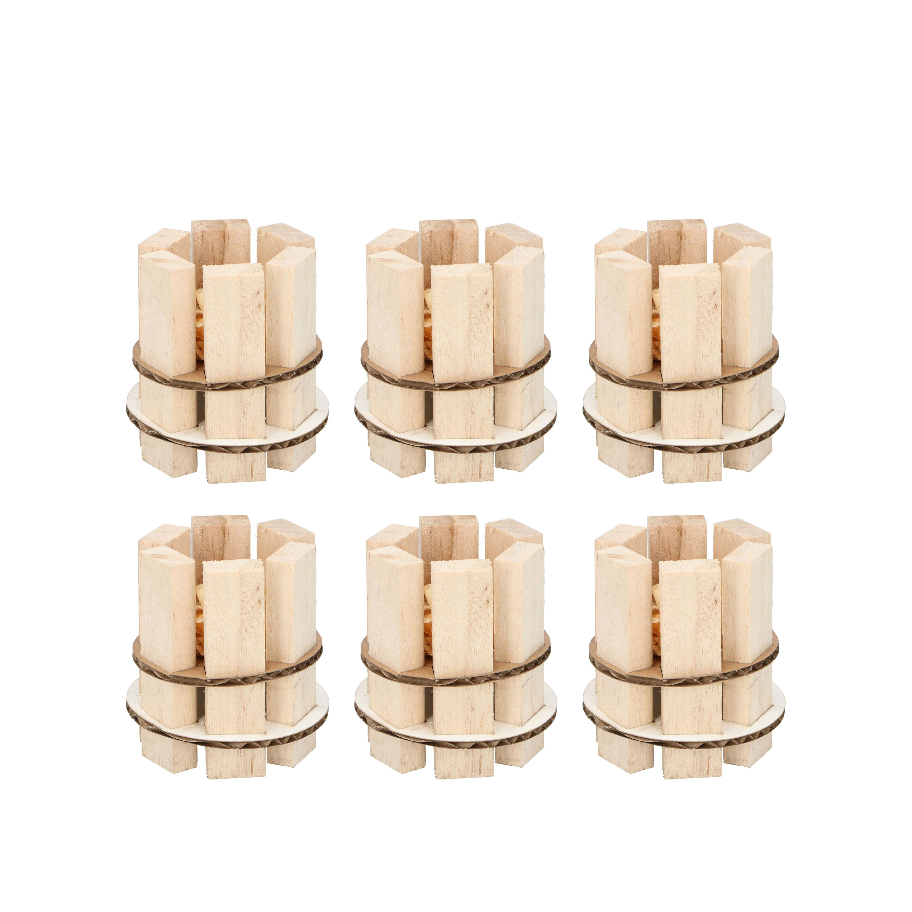 Anzündhilfe aus Holz 6er Set