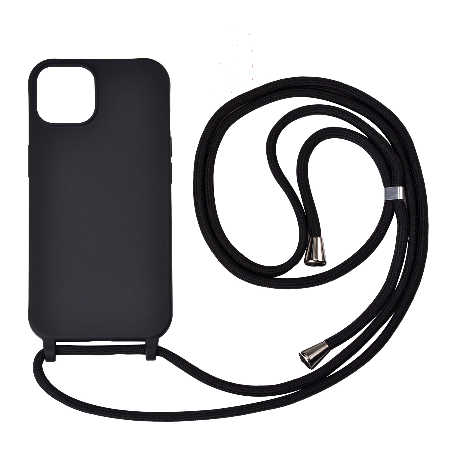 Schutzhülle mit Band iPhone 13 schwarz