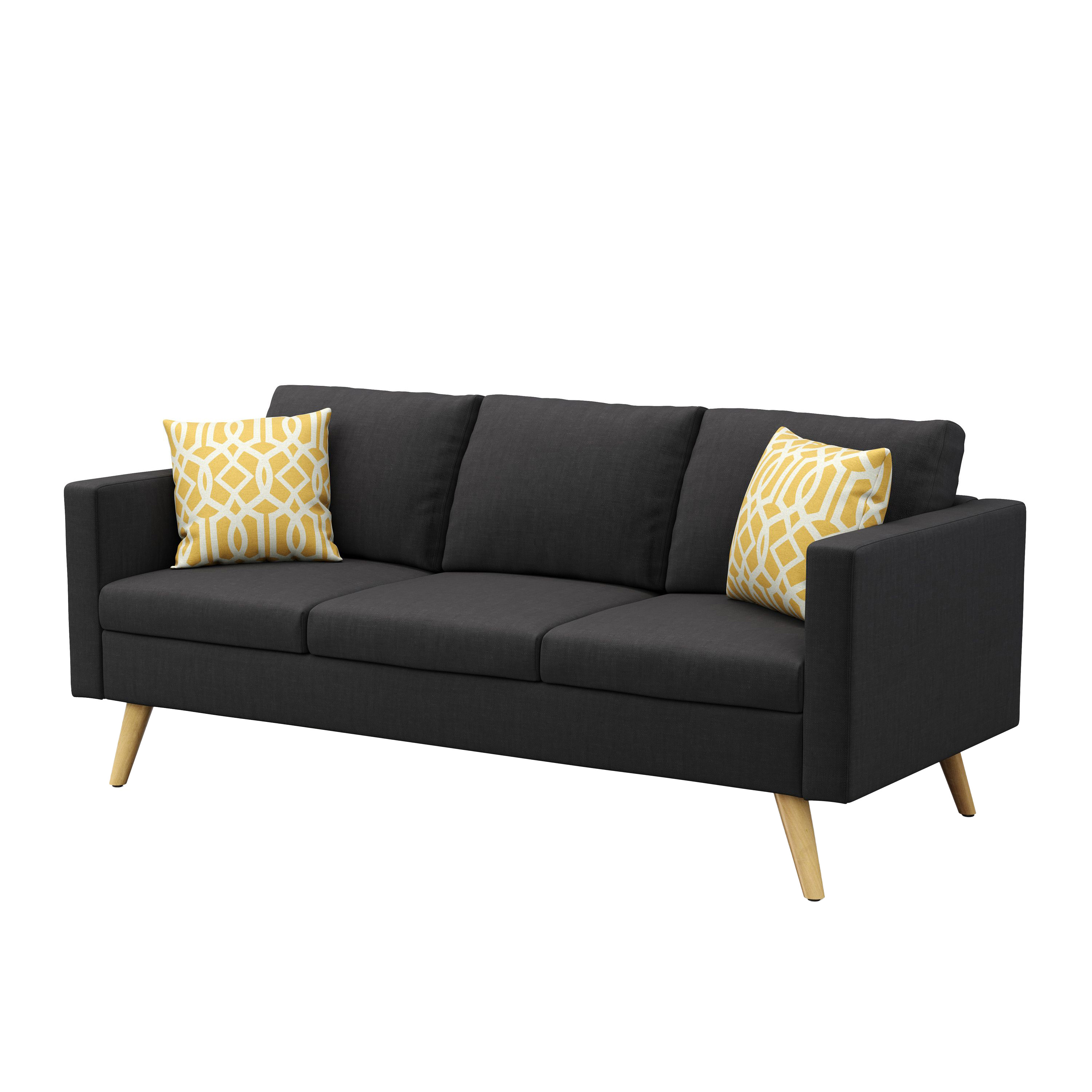 Sofa BLAIR 3-Sitzer schwarz