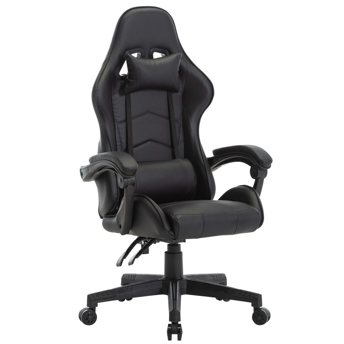Gamingstuhl Bürostuhl Leder THUNDERBOLT schwarz