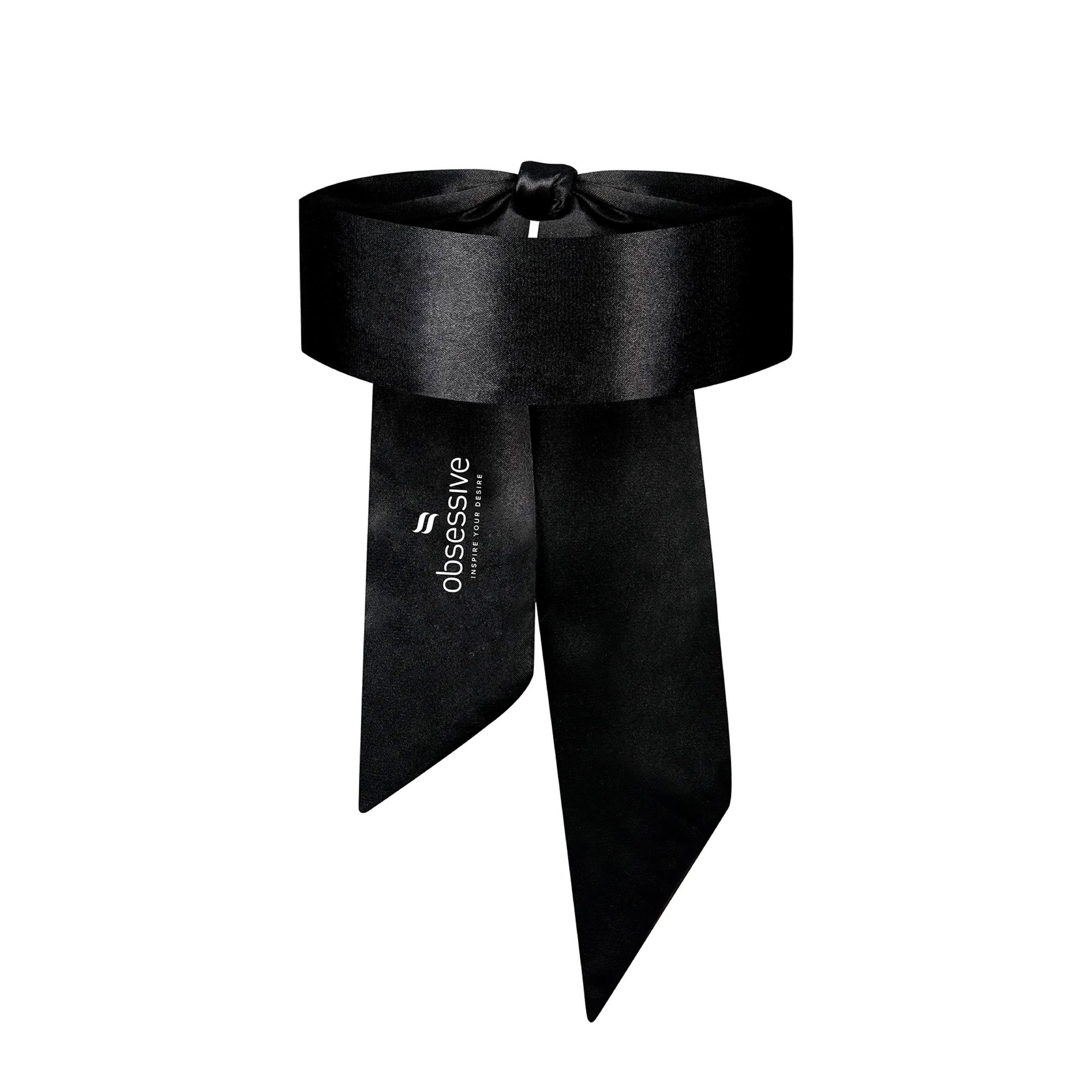 Augenbinde Satin schwarz