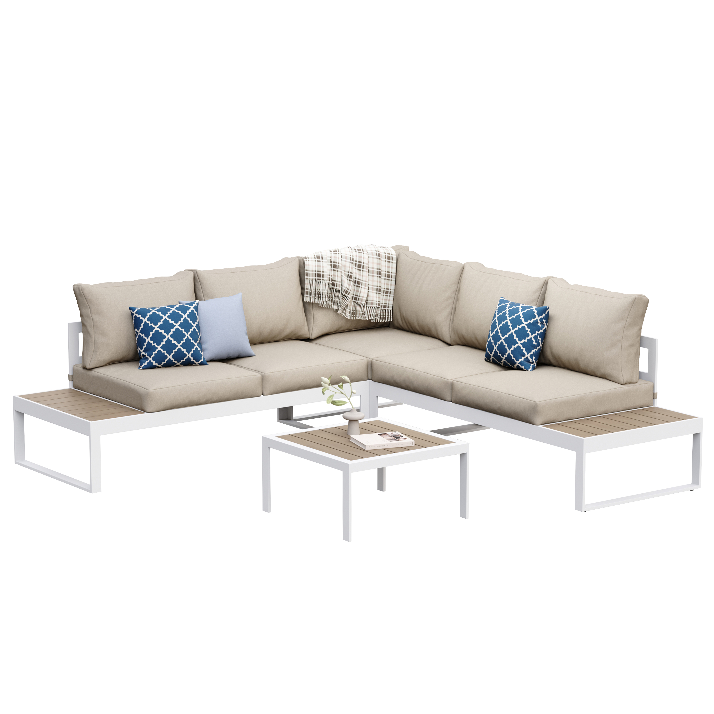 Lounge CAMILA beige/weiss/braun