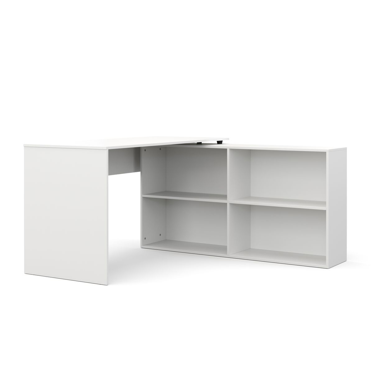 Eckschreibtisch AARON mit Regal 137 x 137 x 75 cm weiss