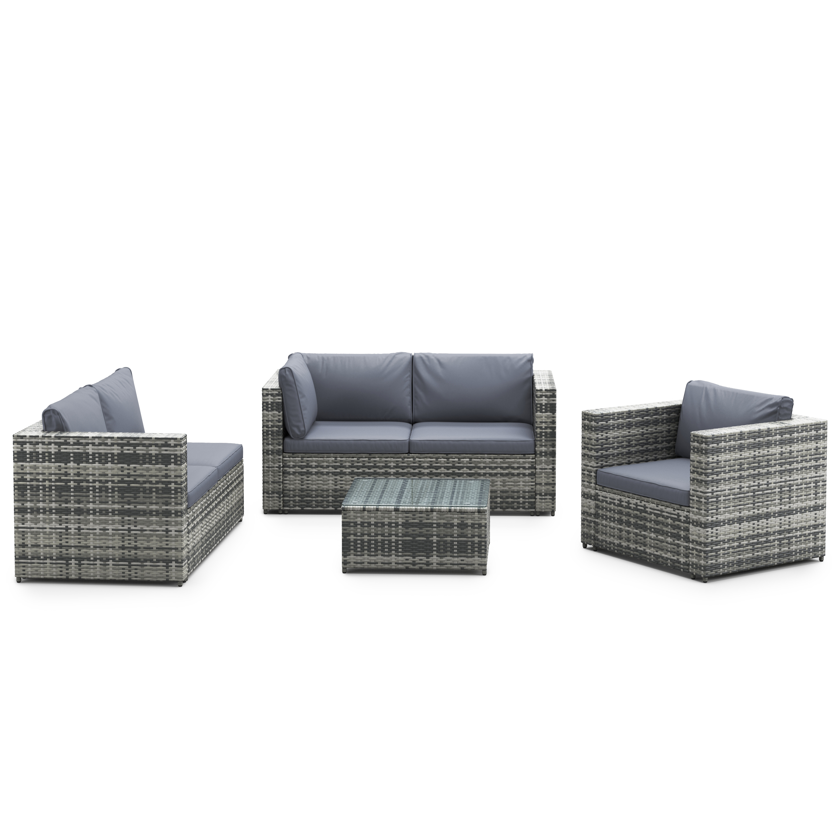 Rattanlounge SAMUI grau/anthrazit