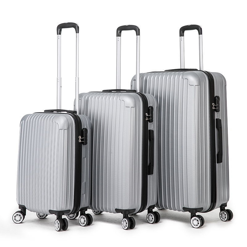 Reisekoffer Hartschalenkoffer LINN 3er Set silber