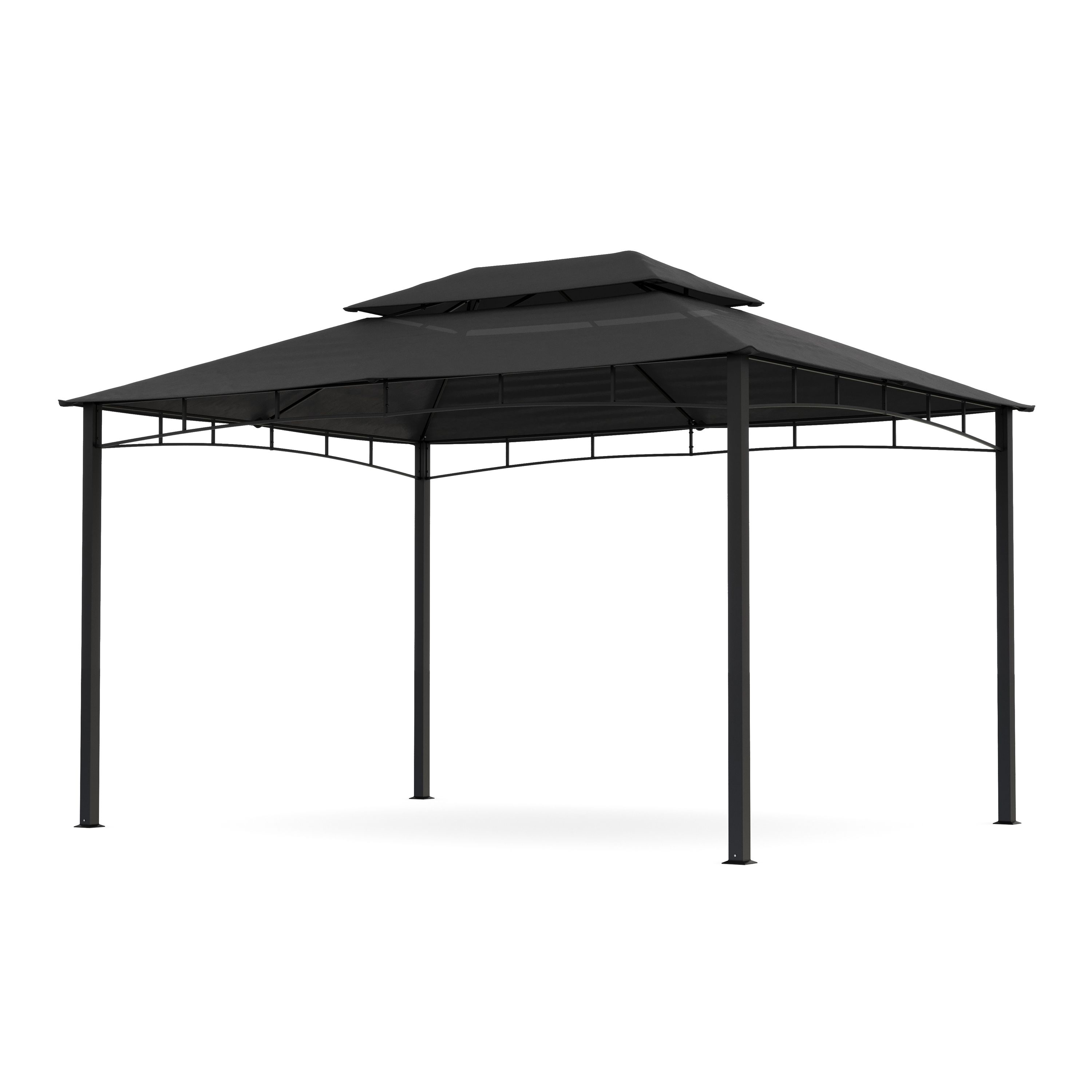 Gartenpavillon GAZ 4 x 3 m anthrazit