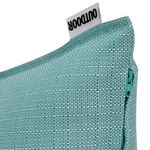 Outdoorkissen FENJA 45 x 45 cm mint Nahaufnahme Reissverschluss