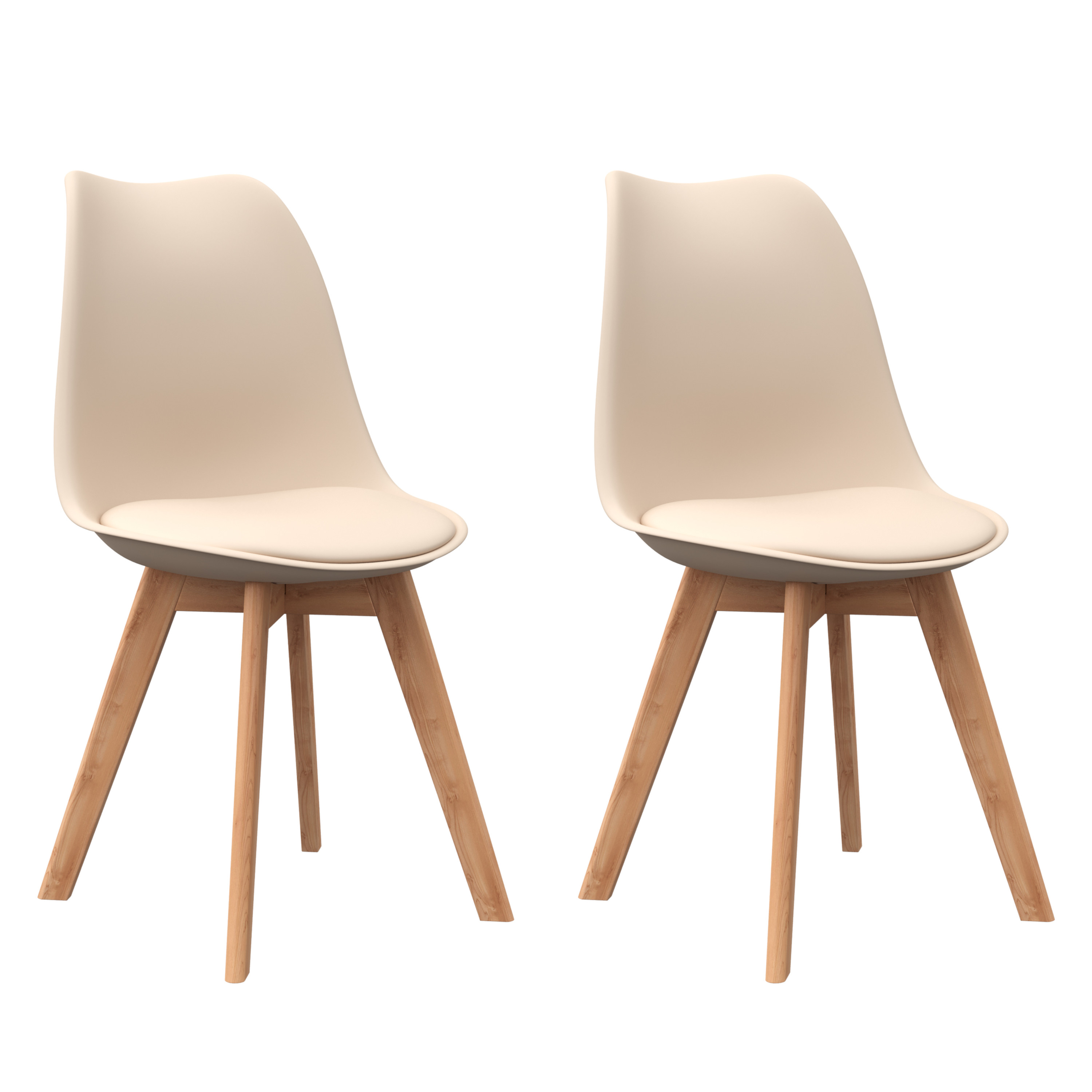 Esszimmerstuhl AMELIA 2er Set beige