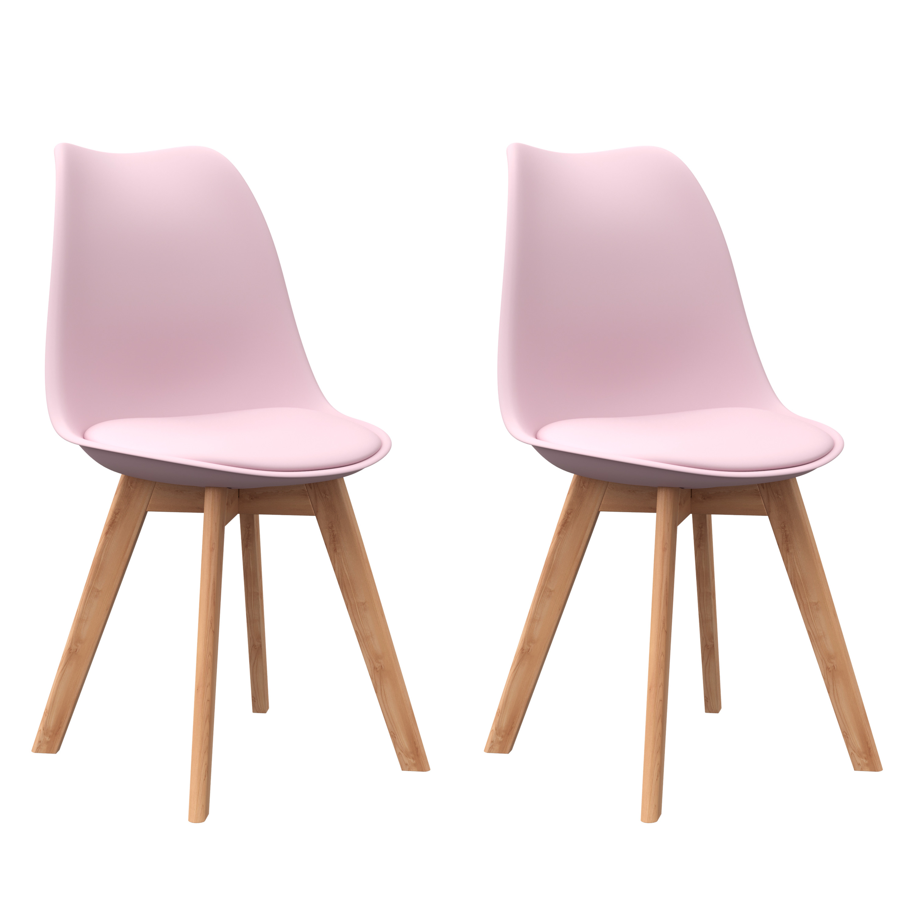 Esszimmerstuhl AMELIA 2er Set rosa